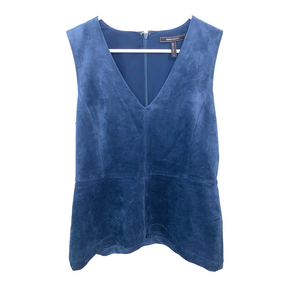BCBG MAX AZRIA ROSLYNN FAUX-SUEDE TOP